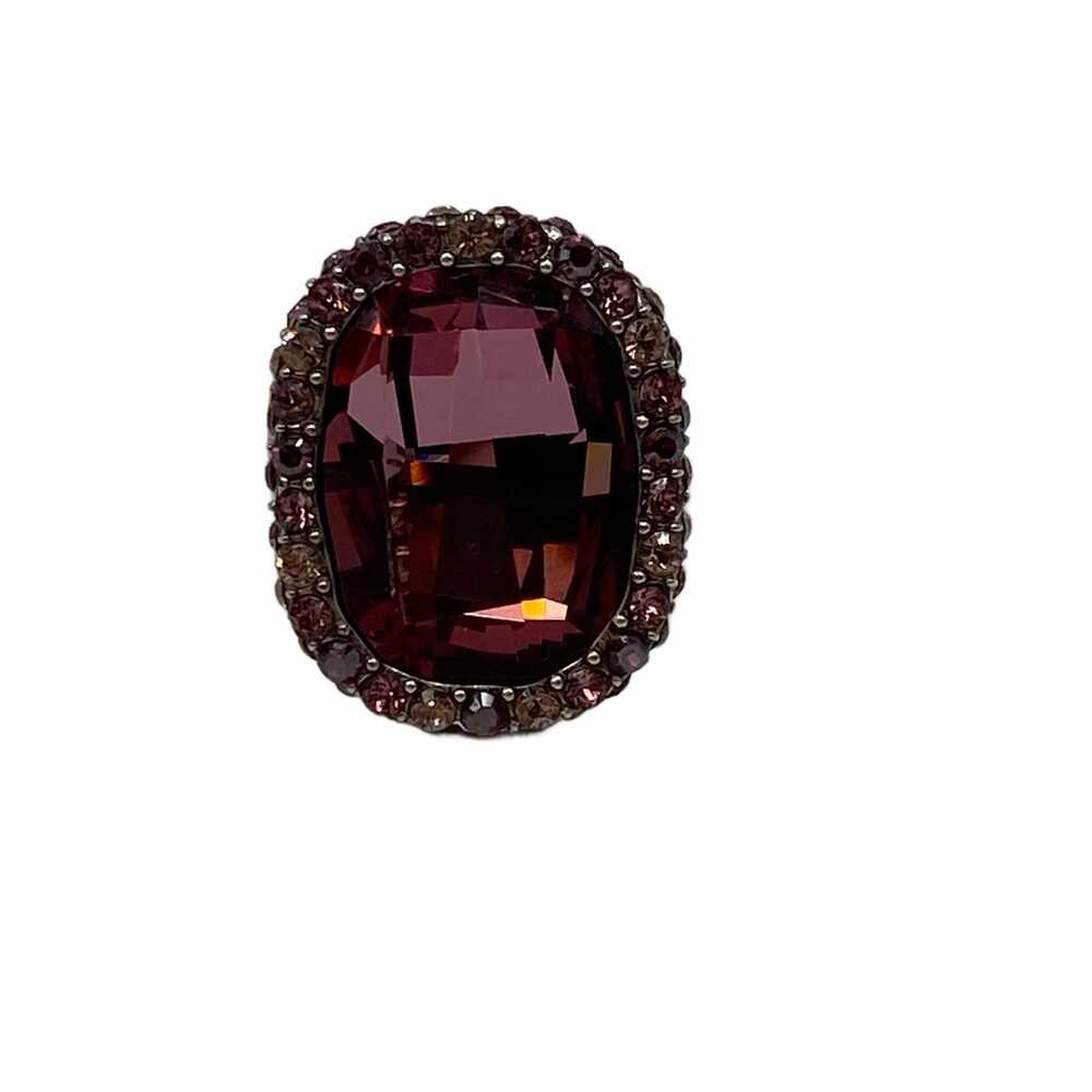Brighton Pink Silver Ring Size 7 | Synthetic Rhinestone Classic